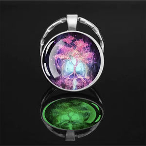 3/$25 Tree Of Life Glow in the Dark Stainless Steel Keychain NEW